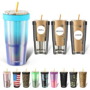 imageFrost Buddy Togo Buddy  30 oz Stainless Steel Vacuum Insulated Tumbler  To Go Coffee Cup  Reusable Iced Coffee Cups Travel Mug Thermal Cup for Hot ampamp Cold Drinks Dunkin Cup AuroraTropical Splash