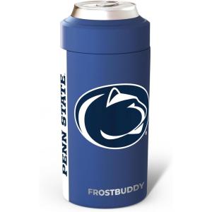 imageFrost Buddy Universal Can Cooler  Fits All  Stainless Steel Can Cooler for 12 oz ampamp 16 oz Regular or Slim Cans ampamp Bottles  Stainless Steel Michigan WolverinesPenn State Nittany Lions