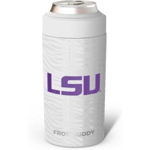 imageFrost Buddy Universal Can Cooler  Fits All  Stainless Steel Can Cooler for 12 oz ampamp 16 oz Regular or Slim Cans ampamp Bottles  Stainless Steel Michigan WolverinesCollege Team Tigers