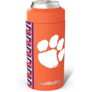 imageFrost Buddy Universal Can Cooler  Fits All  Stainless Steel Can Cooler for 12 oz ampamp 16 oz Regular or Slim Cans ampamp Bottles  Stainless Steel Michigan WolverinesClemson Tigers