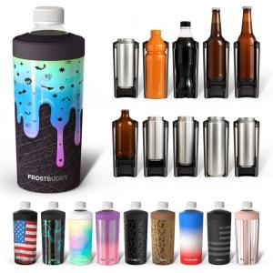 imageFrost Buddy Universal XL Can Cooler  Fits All  For 12 16 20 and 24 ounce Bottles  Insulated DoubleWalled Stainless Steel NebulaI Scream for Ice Cream
