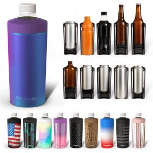 imageFrost Buddy Universal XL Can Cooler  Fits All  For 12 16 20 and 24 ounce Bottles  Insulated DoubleWalled Stainless Steel NebulaNebula