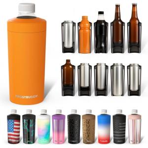 imageFrost Buddy Universal XL Can Cooler  Fits All  For 12 16 20 and 24 ounce Bottles  Insulated DoubleWalled Stainless Steel NebulaRocky Top