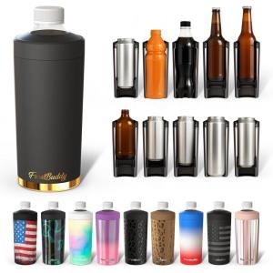 imageFrost Buddy Universal XL Can Cooler  Fits All  For 12 16 20 and 24 ounce Bottles  Insulated DoubleWalled Stainless Steel NebulaTexas Tea
