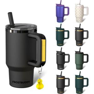 imageThicc Buddy  16 oz Stainless Steel Vacuum Insulated Tumbler with Lid and Straw for Water  Travel Mug Cupholder Friendly  Gifts for Women Men Him HerDark Night