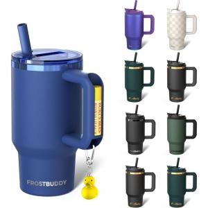 imageThicc Buddy  16 oz Stainless Steel Vacuum Insulated Tumbler with Lid and Straw for Water  Travel Mug Cupholder Friendly  Gifts for Women Men Him HerNavy
