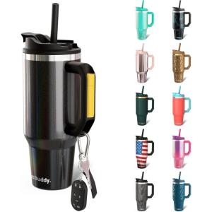 imageThicc Buddy  16 oz Stainless Steel Vacuum Insulated Tumbler with Lid and Straw for Water  Travel Mug Cupholder Friendly  Gifts for Women Men Him HerWonderlust