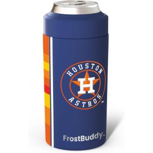 imageFrost Buddy Universal Can Cooler  Fits All  Stainless Steel Can Cooler for 12 oz ampamp 16 oz Regular or Slim Cans ampamp Bottles  Stainless Steel Los Angeles BaseballHouston Astros