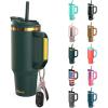 imageFrost Buddy Thicc Buddy  40 oz Stainless Steel Vacuum Insulated Tumbler with Lid and Straw for Water  Travel Mug Cupholder Friendly  Gifts for Women Men Him Her Emerald EleganceEmerald Elegance