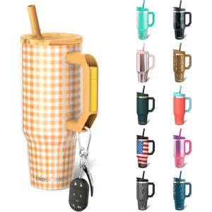 imageFrost Buddy Thicc Buddy  40 oz Stainless Steel Vacuum Insulated Tumbler with Lid and Straw for Water  Travel Mug Cupholder Friendly  Gifts for Women Men Him Her Emerald ElegancePicnic Perfect