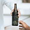 imageFrost Buddy Universal Can Cooler  Fits All  For Regular 12 ampamp 16 oz or SlimSize Bottles  Insulated DoubleWalled Stainless Steel Copper KissMerica Flag