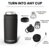 imageFrost Buddy Universal Can Cooler  Fits All  For Regular 12 ampamp 16 oz or SlimSize Bottles  Insulated DoubleWalled Stainless Steel Copper KissNavy
