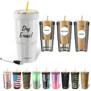 imageFrost Buddy Togo Buddy  30 oz Stainless Steel Vacuum Insulated Tumbler  To Go Coffee Cup  Reusable Iced Coffee Cups Travel Mug Thermal Cup for Hot ampamp Cold Drinks Dunkin Cup Pink CheckeredWhite Board