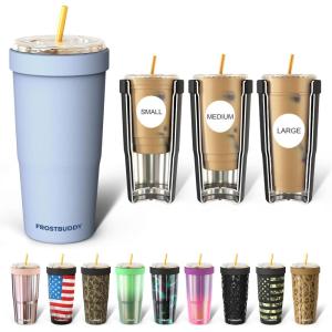 imageFrost Buddy Togo Buddy  30 oz Stainless Steel Vacuum Insulated Tumbler  To Go Coffee Cup  Reusable Iced Coffee Cups Travel Mug Thermal Cup for Hot ampamp Cold Drinks Dunkin Cup Pink CheckeredIcicle