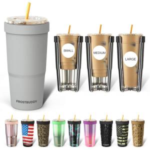 imageFrost Buddy Togo Buddy  30 oz Stainless Steel Vacuum Insulated Tumbler  To Go Coffee Cup  Reusable Iced Coffee Cups Travel Mug Thermal Cup for Hot ampamp Cold Drinks Dunkin Cup Pink CheckeredPebble