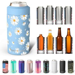 imageFrost Buddy Universal Can Cooler  Fits All  For Regular 12 ampamp 16 oz or SlimSize Bottles  Insulated DoubleWalled Stainless Steel Copper KissDaisy