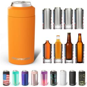 imageFrost Buddy Universal Can Cooler  Fits All  For Regular 12 ampamp 16 oz or SlimSize Bottles  Insulated DoubleWalled Stainless Steel Copper KissRocky Top
