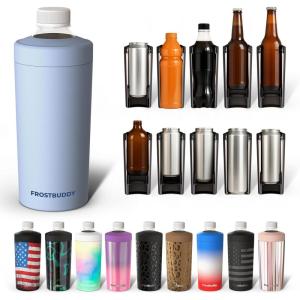 imageUniversal Buddy XL Can Cooler by Frost Buddy  Fits 12ounce 16ounce 20ounce and 24ounce Cans and Bottles  Keep Your Drinks Refreshingly Chilled for over 12 hours Emerald EleganceIcicle