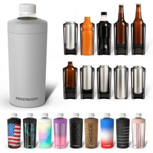 imageUniversal Buddy XL Can Cooler by Frost Buddy  Fits 12ounce 16ounce 20ounce and 24ounce Cans and Bottles  Keep Your Drinks Refreshingly Chilled for over 12 hours Emerald ElegancePebble