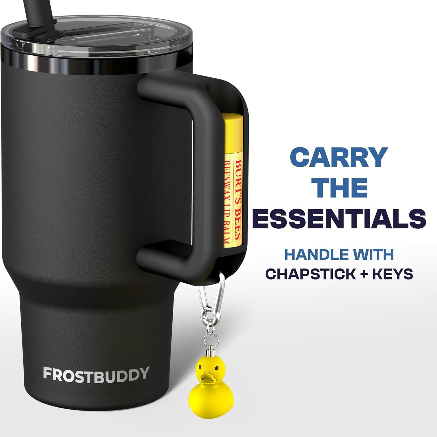 imageThicc Buddy  40 oz Stainless Steel Vacuum Insulated Tumbler with Lid and Straw for Water  Travel Mug Cupholder Friendly  Gifts for Women Men Him Her Teal GlitzBlack