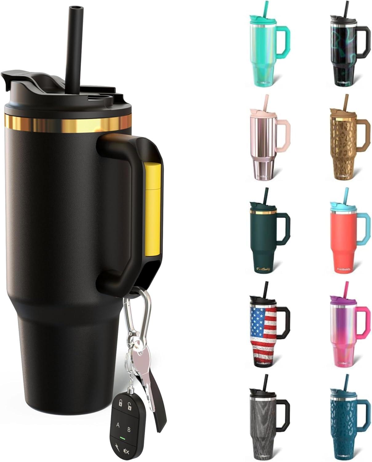 imageThicc Buddy  40 oz Stainless Steel Vacuum Insulated Tumbler with Lid and Straw for Water  Travel Mug Cupholder Friendly  Gifts for Women Men Him Her Teal GlitzTexas Tea