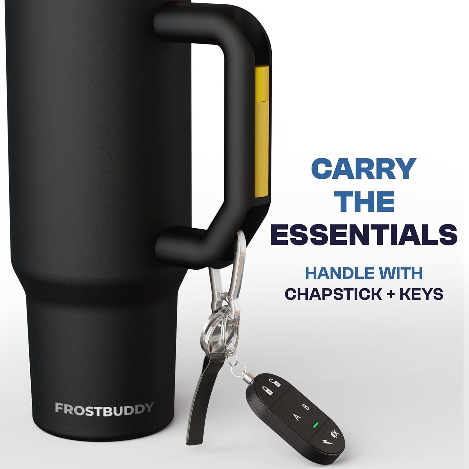 imageThicc Buddy  40 oz Stainless Steel Vacuum Insulated Tumbler with Lid and Straw for Water  Travel Mug Cupholder Friendly  Gifts for Women Men Him Her Teal GlitzPicnic Perfect