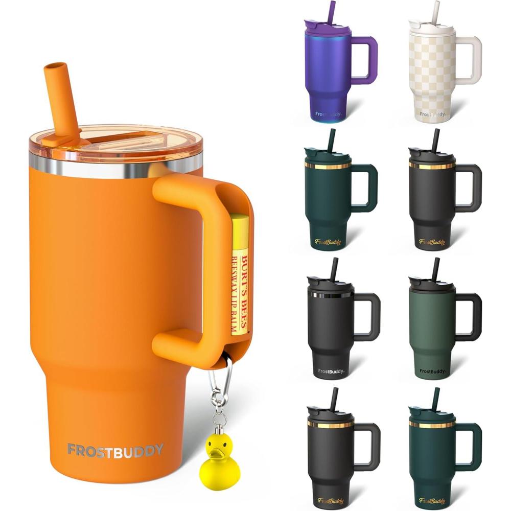 imageThicc Buddy  40 oz Stainless Steel Vacuum Insulated Tumbler with Lid and Straw for Water  Travel Mug Cupholder Friendly  Gifts for Women Men Him Her Teal GlitzRocky Top