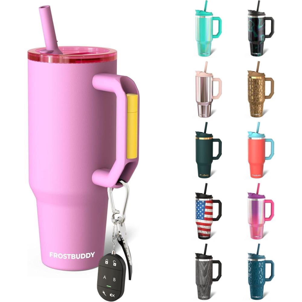 imageThicc Buddy  40 oz Stainless Steel Vacuum Insulated Tumbler with Lid and Straw for Water  Travel Mug Cupholder Friendly  Gifts for Women Men Him Her Teal GlitzGumdrop