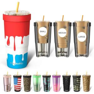 imageFrost Buddy Togo Buddy 30 oz Stainless Steel Vacuum Insulated Tumbler To Go Coffee Cup  Iced Coffee Cups Iced Coffee Sleeve Travel Mug Thermal Cup for Hot ampamp Cold Drinks Dunkin Cup Winter BerryRocket Pop