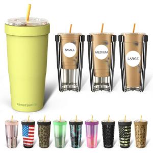 imageFrost Buddy Togo Buddy 30 oz Stainless Steel Vacuum Insulated Tumbler To Go Coffee Cup  Iced Coffee Cups Iced Coffee Sleeve Travel Mug Thermal Cup for Hot ampamp Cold Drinks Dunkin Cup Winter BerryAloe