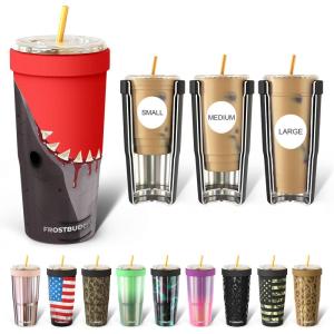 imageFrost Buddy Togo Buddy 30 oz Stainless Steel Vacuum Insulated Tumbler To Go Coffee Cup  Iced Coffee Cups Iced Coffee Sleeve Travel Mug Thermal Cup for Hot ampamp Cold Drinks Dunkin Cup Winter BerryFrostbite