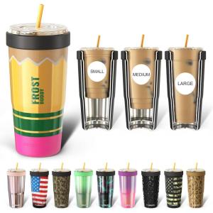 imageFrost Buddy Togo Buddy 30 oz Stainless Steel Vacuum Insulated Tumbler To Go Coffee Cup  Iced Coffee Cups Iced Coffee Sleeve Travel Mug Thermal Cup for Hot ampamp Cold Drinks Dunkin Cup Winter BerryPencil