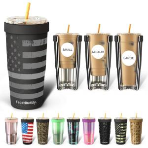 imageFrost Buddy Togo Buddy 30 oz Stainless Steel Vacuum Insulated Tumbler To Go Coffee Cup  Iced Coffee Cups Iced Coffee Sleeve Travel Mug Thermal Cup for Hot ampamp Cold Drinks Dunkin Cup Winter BerryGunmetal Glory
