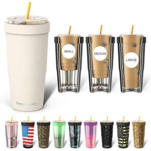 imageFrost Buddy Togo Buddy 30 oz Stainless Steel Vacuum Insulated Tumbler To Go Coffee Cup  Iced Coffee Cups Iced Coffee Sleeve Travel Mug Thermal Cup for Hot ampamp Cold Drinks Dunkin Cup Winter BerryCream