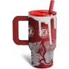 imageThicc Buddy  40 oz Stainless Steel Vacuum Insulated Tumbler with Lid and Straw for Water  Travel Mug Cupholder Friendly  Gifts for Women Men Him HerAlabama Crimson Tide  Drip