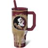 imageThicc Buddy  40 oz Stainless Steel Vacuum Insulated Tumbler with Lid and Straw for Water  Travel Mug Cupholder Friendly  Gifts for Women Men Him HerFlorida State Seminoles  Drip