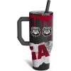 imageThicc Buddy  40 oz Stainless Steel Vacuum Insulated Tumbler with Lid and Straw for Water  Travel Mug Cupholder Friendly  Gifts for Women Men Him HerGeorgia Bulldogs  Drip