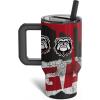 imageThicc Buddy  40 oz Stainless Steel Vacuum Insulated Tumbler with Lid and Straw for Water  Travel Mug Cupholder Friendly  Gifts for Women Men Him HerGeorgia Bulldogs  Drip