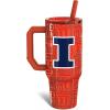imageThicc Buddy  40 oz Stainless Steel Vacuum Insulated Tumbler with Lid and Straw for Water  Travel Mug Cupholder Friendly  Gifts for Women Men Him HerIllinois Fighting Illini  3D