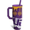 imageThicc Buddy  40 oz Stainless Steel Vacuum Insulated Tumbler with Lid and Straw for Water  Travel Mug Cupholder Friendly  Gifts for Women Men Him HerLSU Tigers  Drip