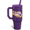 imageThicc Buddy  40 oz Stainless Steel Vacuum Insulated Tumbler with Lid and Straw for Water  Travel Mug Cupholder Friendly  Gifts for Women Men Him HerLSU Tigers  3D