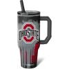 imageThicc Buddy  40 oz Stainless Steel Vacuum Insulated Tumbler with Lid and Straw for Water  Travel Mug Cupholder Friendly  Gifts for Women Men Him HerOhio State Buckeyes  Drip