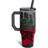 imageThicc Buddy  40 oz Stainless Steel Vacuum Insulated Tumbler with Lid and Straw for Water  Travel Mug Cupholder Friendly  Gifts for Women Men Him HerOhio State Buckeyes  Drip