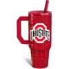 imageThicc Buddy  40 oz Stainless Steel Vacuum Insulated Tumbler with Lid and Straw for Water  Travel Mug Cupholder Friendly  Gifts for Women Men Him HerOhio State Buckeyes  3D