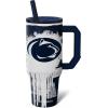 imageThicc Buddy  40 oz Stainless Steel Vacuum Insulated Tumbler with Lid and Straw for Water  Travel Mug Cupholder Friendly  Gifts for Women Men Him HerPenn State Nittany Lions  Drip