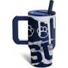 imageThicc Buddy  40 oz Stainless Steel Vacuum Insulated Tumbler with Lid and Straw for Water  Travel Mug Cupholder Friendly  Gifts for Women Men Him HerPenn State Nittany Lions  Drip
