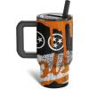 imageThicc Buddy  40 oz Stainless Steel Vacuum Insulated Tumbler with Lid and Straw for Water  Travel Mug Cupholder Friendly  Gifts for Women Men Him HerTennessee Vols  Drip