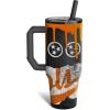 imageThicc Buddy  40 oz Stainless Steel Vacuum Insulated Tumbler with Lid and Straw for Water  Travel Mug Cupholder Friendly  Gifts for Women Men Him HerTennessee Vols  Drip