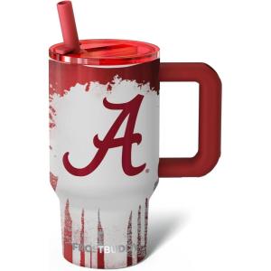 imageThicc Buddy  40 oz Stainless Steel Vacuum Insulated Tumbler with Lid and Straw for Water  Travel Mug Cupholder Friendly  Gifts for Women Men Him HerAlabama Crimson Tide  Drip