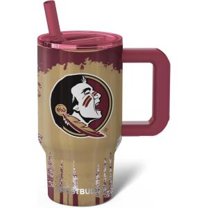 imageThicc Buddy  40 oz Stainless Steel Vacuum Insulated Tumbler with Lid and Straw for Water  Travel Mug Cupholder Friendly  Gifts for Women Men Him HerFlorida State Seminoles  Drip
